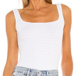 Free People Square One Seamless Cami in White, NWT